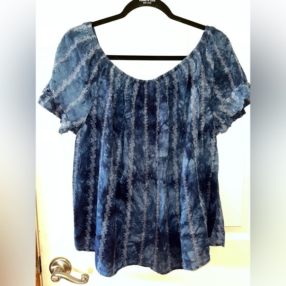 Knox Rose Navy Blue Women's Blouse - Picture 3 of 3